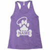 personalized paw halo Racerback Tank