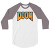 Wtf Doom Black Stroke 3/4 Sleeve Shirt