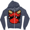 devil face 2 Zipper Hoodie
