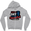 star spangled hammered Zipper Hoodie