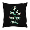 angry unicorns Throw Pillow