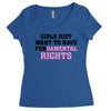 girls just want to have fundamental rights Women's Triblend Scoop T-shirt