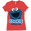Cookie Monster Ladies Fitted T-Shirt