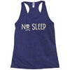 no sleep white Racerback Tank