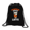 pumpkin spice latte Drawstring Bags