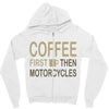 coffee then motorcycles Zipper Hoodie