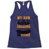 My Son Is Super Awesome His Stepdad Racerback Tank