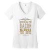 bacon2 Women's V-Neck T-Shirt
