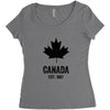 Canada Established 1867 Women's Triblend Scoop T-shirt