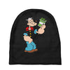 popeye spinach retro mens funny Baby Beanies