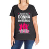 Donna And Dynamos White Letter Ladies Curvy T-Shirt