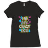 love my crazy dog Ladies Fitted T-Shirt