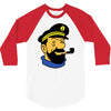 captain haddock tintin cartoon comic 3/4 Sleeve Shirt
