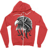 eagle ornate Zipper Hoodie