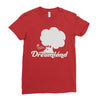 dreamland logo Ladies Fitted T-Shirt