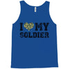 i love my soldier regular camouflage Tank Top