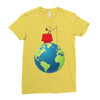 Snoopy Fishing Ladies Fitted T-Shirt