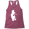 sax player lady face optical illusion Racerback Tank
