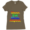 shoot eat sleep repeat gun Ladies Fitted T-Shirt