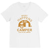 what happens in camper stays V-Neck Tee