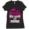 Queens Are Born in June Ladies Fitted T-Shirt