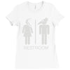restroom for the recently deceased Ladies Fitted T-Shirt