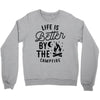 life is better by the camp fire (2) Crewneck Sweatshirt