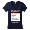 funny stag night checklist, ideal gift, christmas present Women's V-Neck T-Shirt
