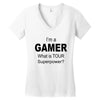 gamer baseball Women's V-Neck T-Shirt