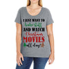 i just want to bake stuff and watch christmas movies all day Ladies Curvy T-Shirt