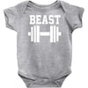 new beast dumbbell muscle Baby Onesie