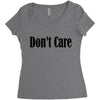 don't care Women's Triblend Scoop T-shirt