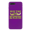 funny black mustache may the stache be with you iPhone 7 Plus Case