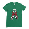 carcinoid cancer ribbon and rose Ladies Fitted T-Shirt
