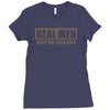 real men hunt for their food father's day hunting fishing funny Ladies Fitted T-Shirt