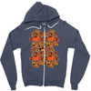 pumpkin pattern Zipper Hoodie