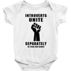 introverts unite separately in your own homes black Baby Bodysuit