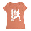 new year, new me running fitness Women's Triblend Scoop T-shirt