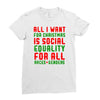 all i want for christmas Ladies Fitted T-Shirt