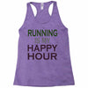 running is my happy hour Racerback Tank
