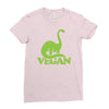 vegan dinosaur best trending Ladies Fitted T-Shirt
