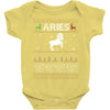 aries  christmas ugly sweater Baby Onesie