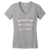 happy halloween witches Women's V-Neck T-Shirt