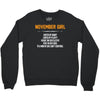 November Girl Hated By Many Crewneck Sweatshirt