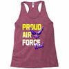 proud air force dad Racerback Tank