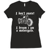 i don`t snore! i dream i am a motorcycle Ladies Fitted T-Shirt