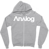 analog white logo Zipper Hoodie