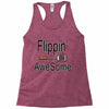 flippin awesome cooking greeting Racerback Tank