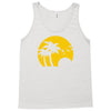 beach silhouette birds sand sunset Tank Top