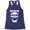 angry metal head Racerback Tank